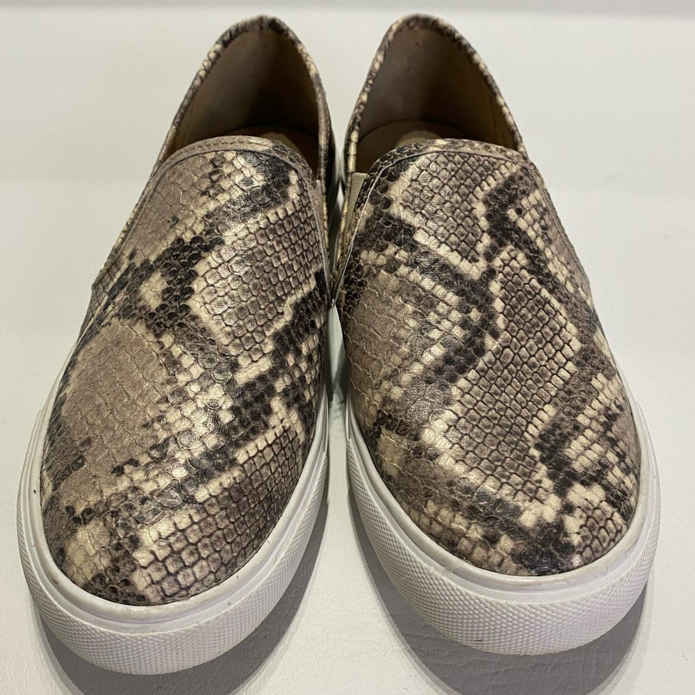 STEVE MADDEN Gills Snakeskin Light Slip-On Platform Sneakers Womens 6.5M